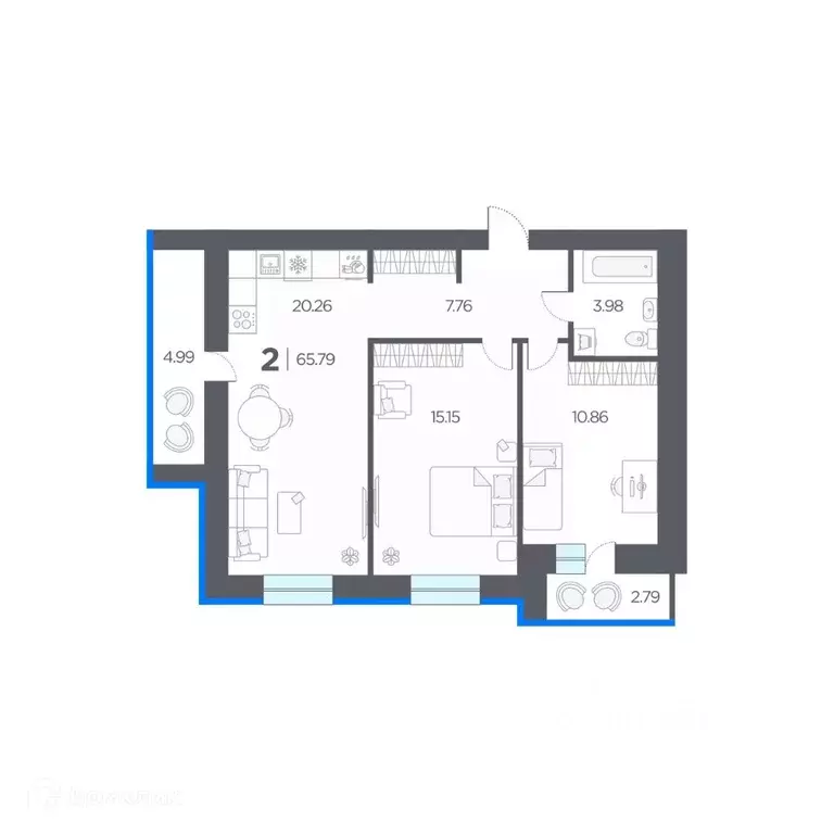 2-к кв. Рязанская область, Рязанский район, Дядьковское с/пос, с. ... - Фото 1