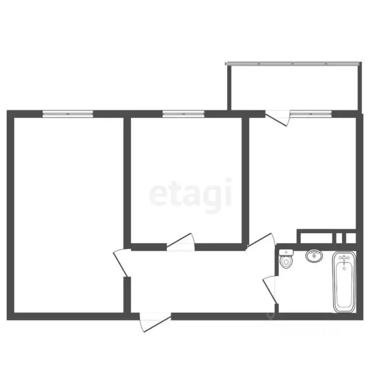 2-к кв. Карачаево-Черкесия, Черкесск Кавказская ул., 92/в 3 (62.7 м) - Фото 1