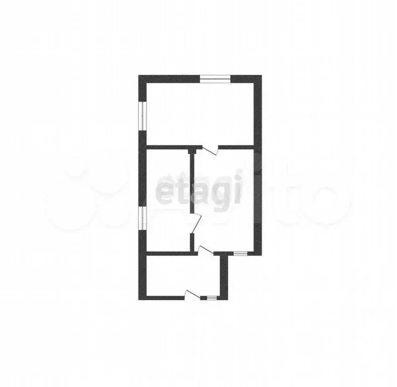 2-к. квартира, 30,7 м, 1/1 эт. - Фото 0