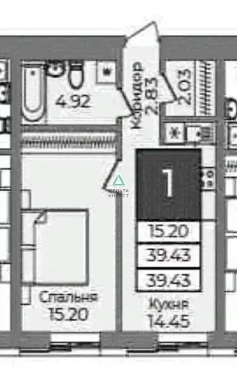 1-к кв. Башкортостан, Уфа бул. Ибрагимова, 90/2 (39.2 м) - Фото 2