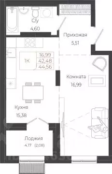 1-к кв. Алтай, Майминский район, с. Майма ул. Энергетиков (44.56 м) - Фото 0