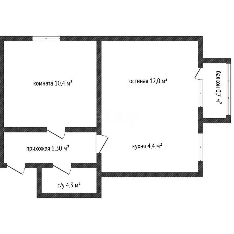 1-комнатная квартира: Берёзовый, улица имени Туполева А.Н., 3 (37.4 м) - Фото 0