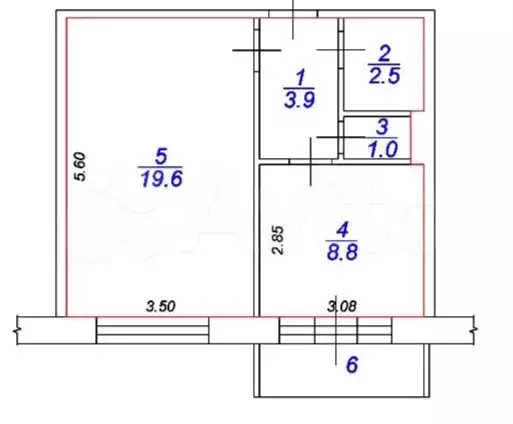 1-к. квартира, 37,8 м, 8/9 эт. - Фото 0