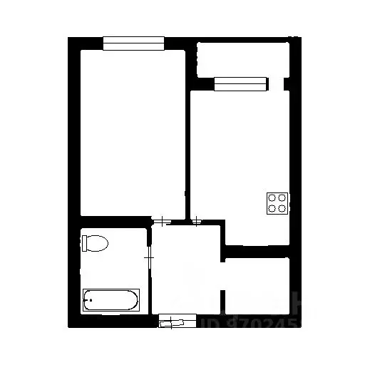 1-к кв. Башкортостан, Уфа ул. Уфимское Шоссе, 18/6 (34.0 м) - Фото 2