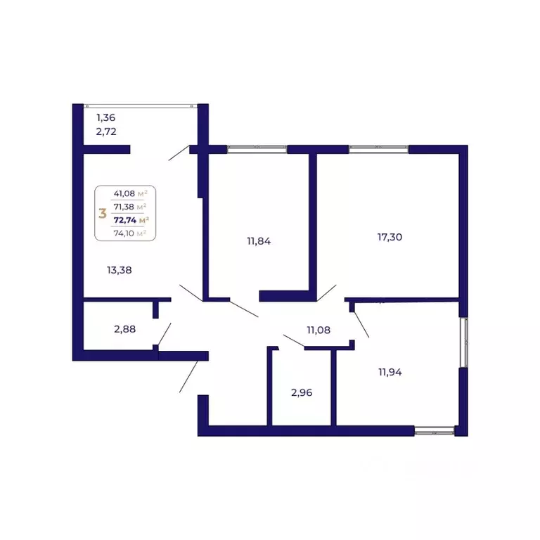 3-к кв. Башкортостан, Уфа Затон-Восточный жилрайон, Паруса жилой ... - Фото 1