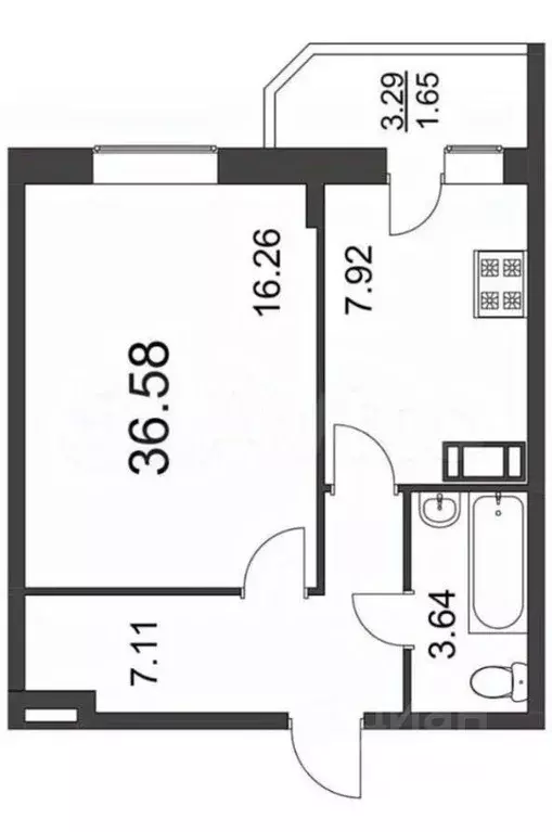 1-к кв. Ленинградская область, Мурино Всеволожский район, бул. ... - Фото 2