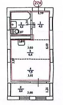 Квартира-студия, 23 м, 12/21 эт. - Фото 0