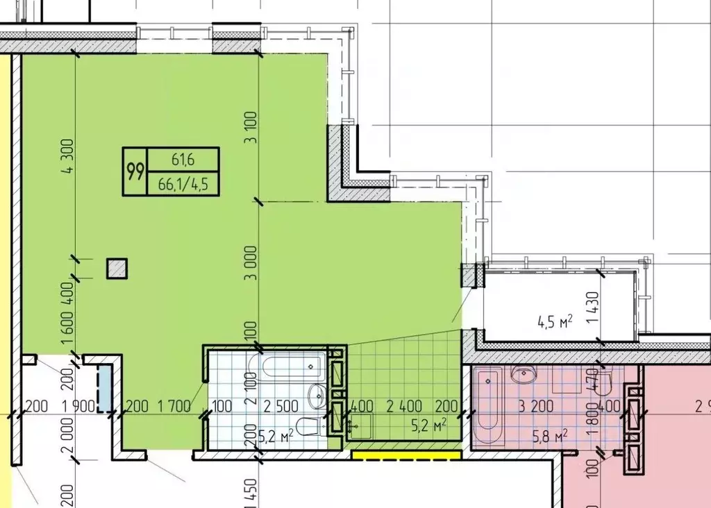 Студия Приморский край, Находка  (61.6 м) - Фото 1