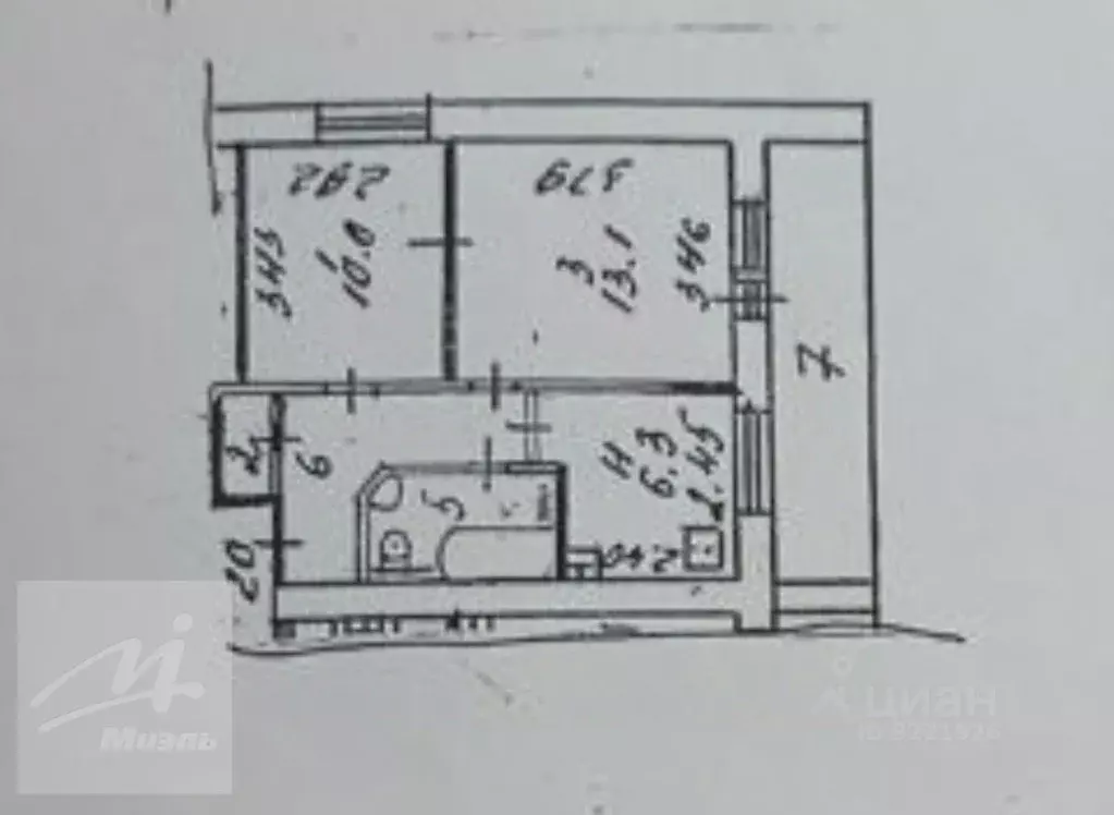 2-к кв. Московская область, Химки Юбилейный просп., 4 (38.7 м) - Фото 2