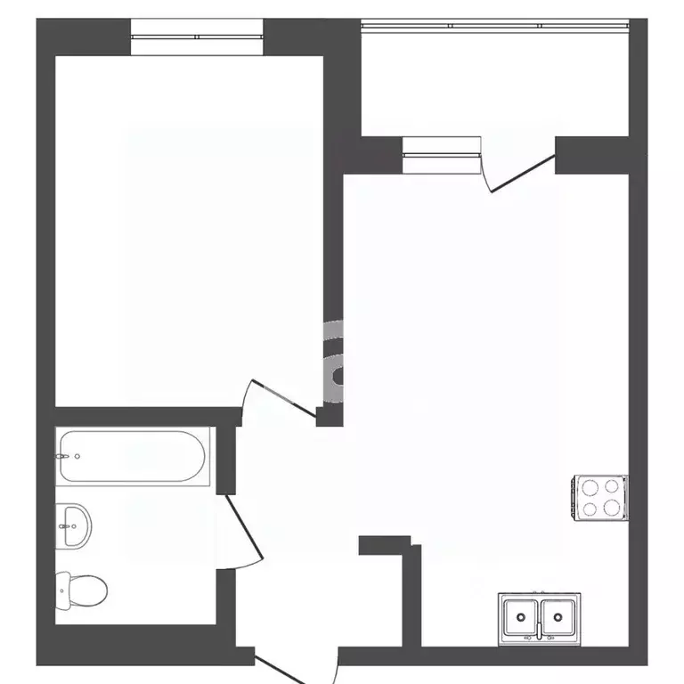 1-к кв. Тюменская область, Тюмень ул. Владимира Бахарева, 1к1 (33.6 м) - Фото 2