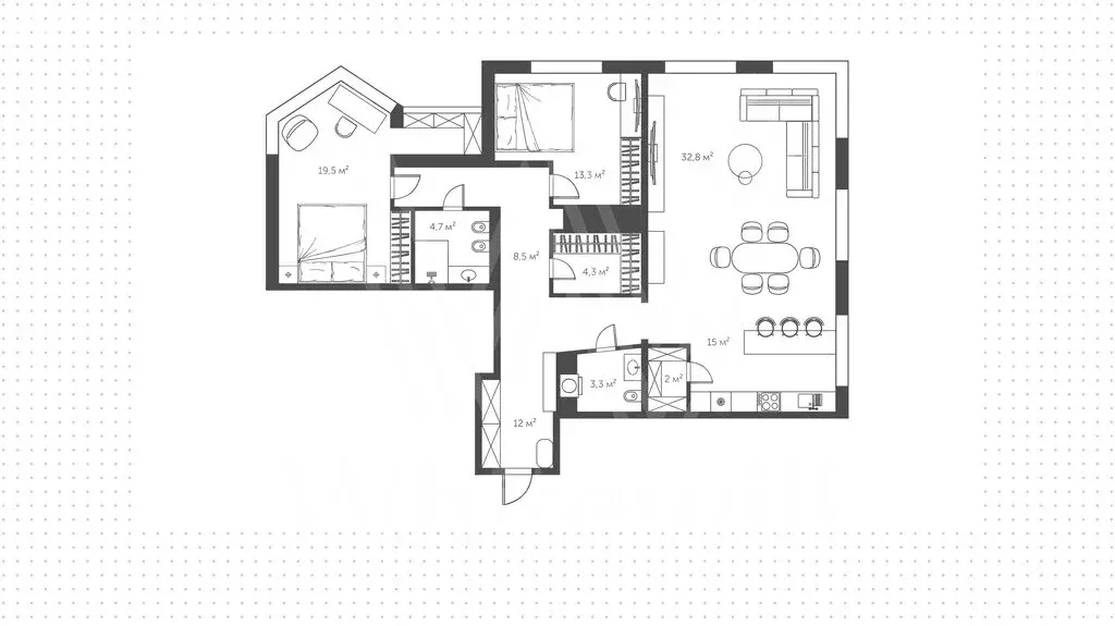 3-комнатная квартира: Москва, Ружейный переулок, 3 (117 м) - Фото 1