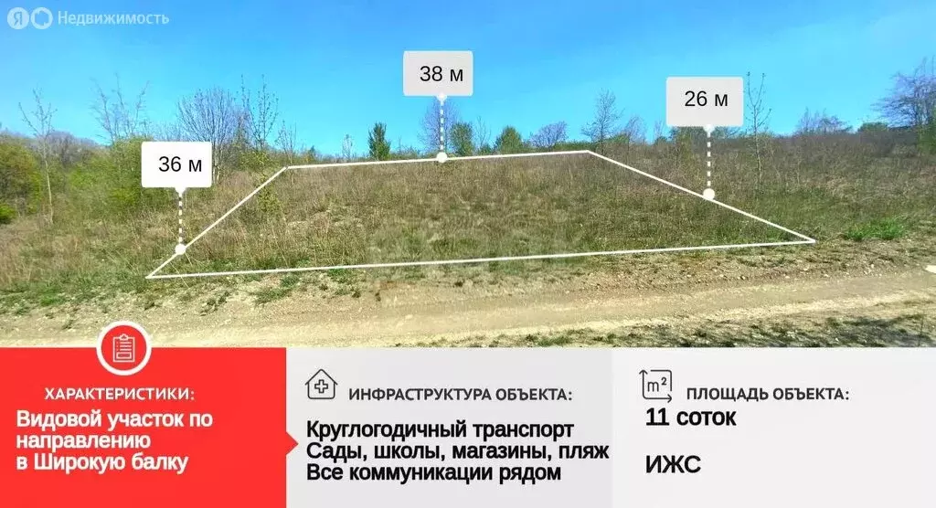 Участок в Новороссийск, Журавлёвская улица (11.3 м) - Фото 1