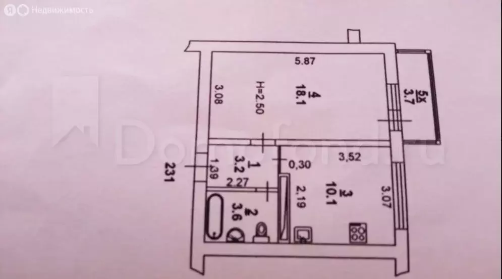 1-комнатная квартира: Ростов-на-Дону, улица Петренко, 18 (37 м) - Фото 1