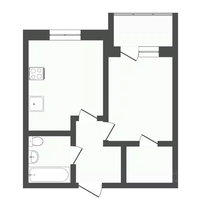 1-к кв. Тюменская область, Тюмень Полевая ул., 105к2 (43.2 м) - Фото 2