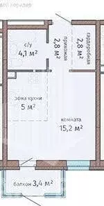 Квартира-студия: Пермь, улица Максима Горького, 86 (30.9 м) - Фото 0