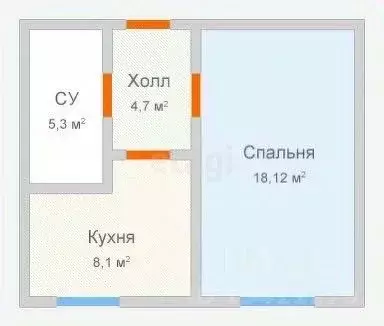 1-к кв. Белгородская область, Белгород ул. Губкина, 45 (36.8 м) - Фото 1