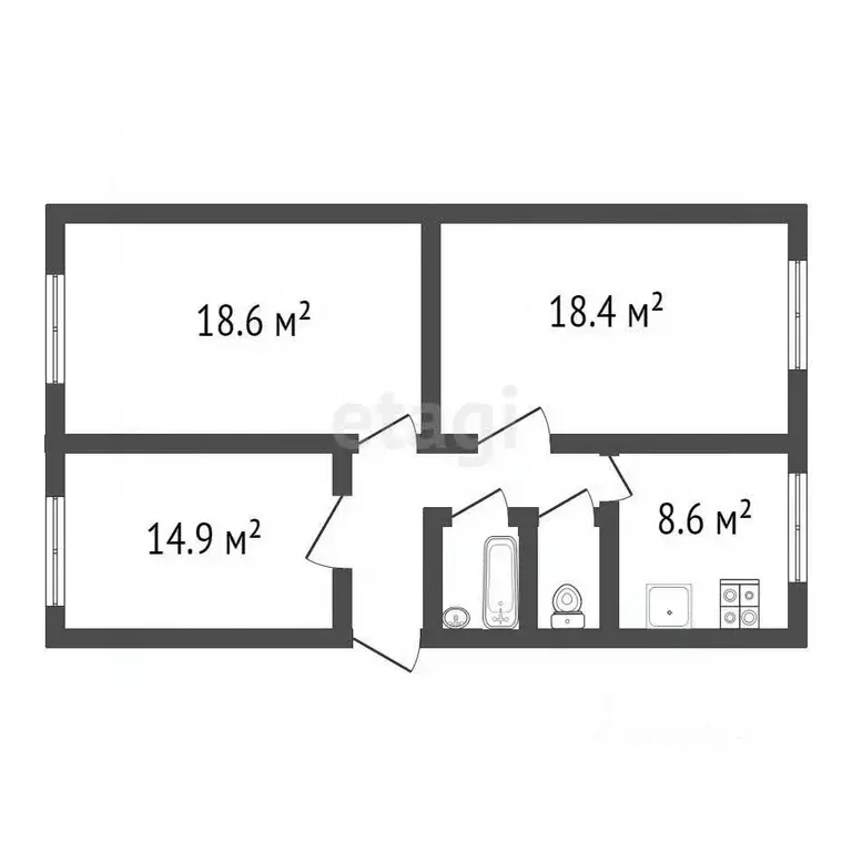 3-к кв. Тульская область, Тула ул. Макаренко, 3 (74.7 м) - Фото 1