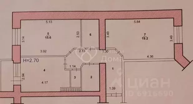 2-к кв. Волгоградская область, Волжский Оломоуцкая ул., 35а (64.1 м) - Фото 1