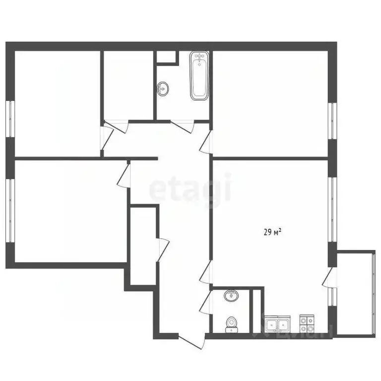 4-к кв. Санкт-Петербург Петергофское ш., 45 (121.4 м) - Фото 1