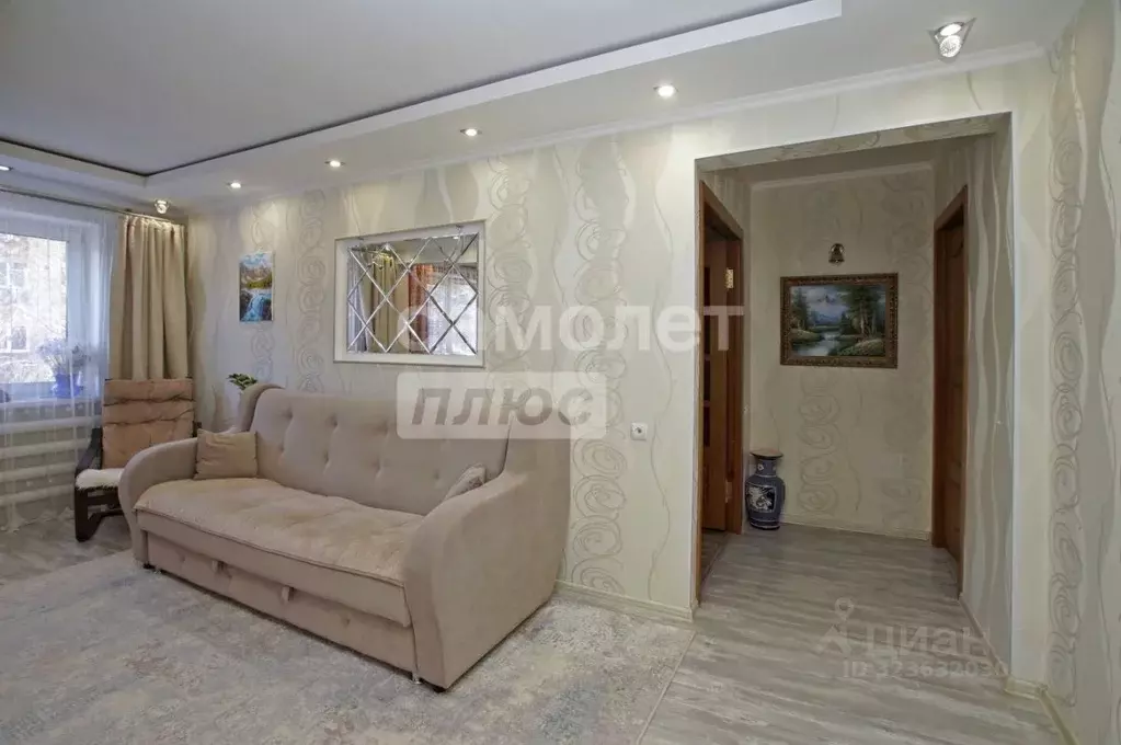 3-к кв. Омская область, Омск пос. Амурский, ул. Багратиона, 29В (59.3 ... - Фото 2