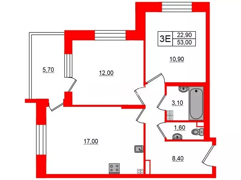 2-комнатная квартира: Санкт-Петербург, Пулковское шоссе, 95к4 (53 м) - Фото 0