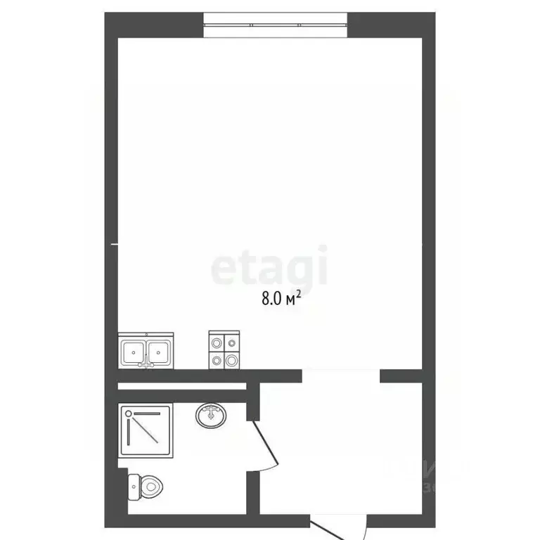 Студия Ярославская область, Ярославль ул. Лескова, 44 (21.6 м) - Фото 1