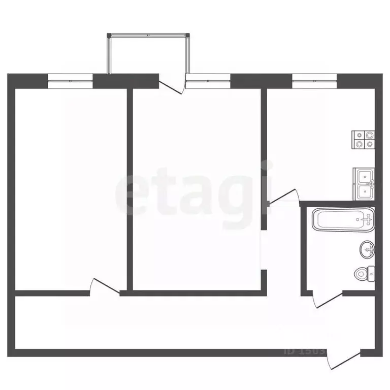 2-к кв. Владимирская область, Муром ул. Пушкина, 15 (43.2 м) - Фото 2