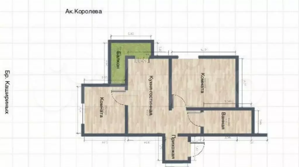 2-к. квартира, 62 м, 4/9 эт. - Фото 0