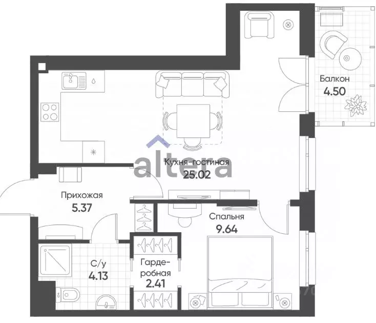 2-к кв. Татарстан, Казань ул. Гаврилова, 5Бк1 (48.0 м) - Фото 1