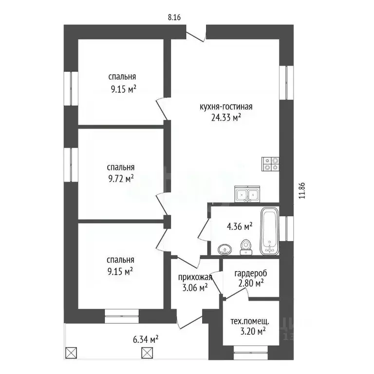 Дом в Тюменская область, Тюмень проезд Артековский (100 м) - Фото 2