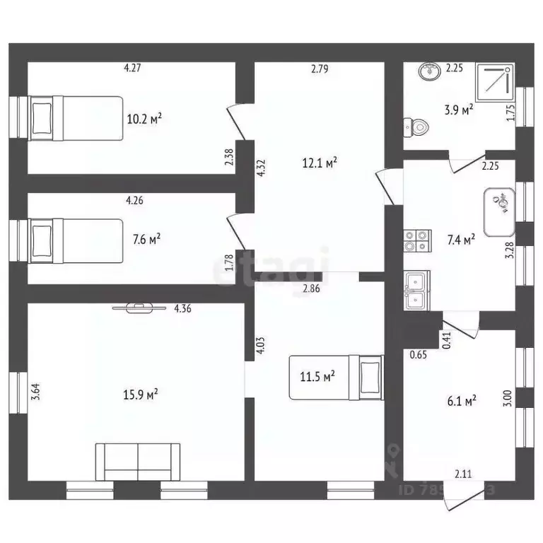 Дом в Оренбургская область, Оренбург ул. 3-я Семафорная, 26 (88 м) - Фото 1