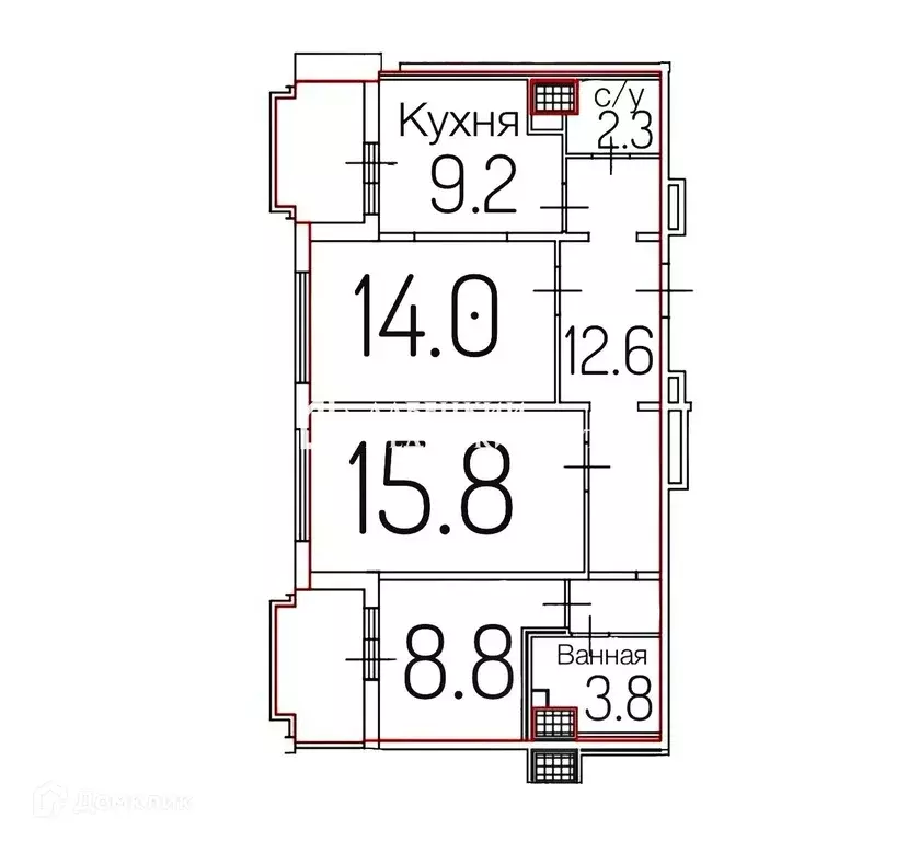 Продаётся 3-к квартира, 68.2 м - Фото 1