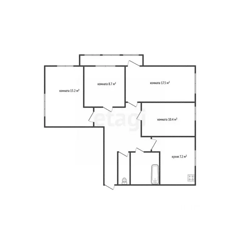 4-к кв. Краснодарский край, Новороссийск ул. Героев Десантников, 89 ... - Фото 1