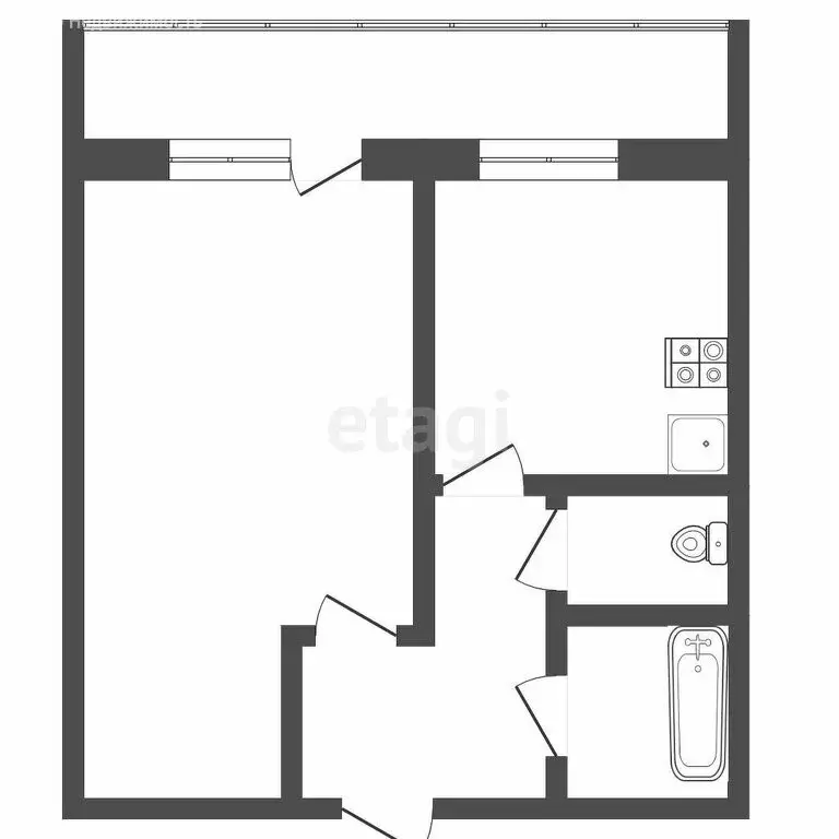 1-комнатная квартира: Томск, улица 79-й Гвардейской Дивизии, 19/1 (32 ... - Фото 1
