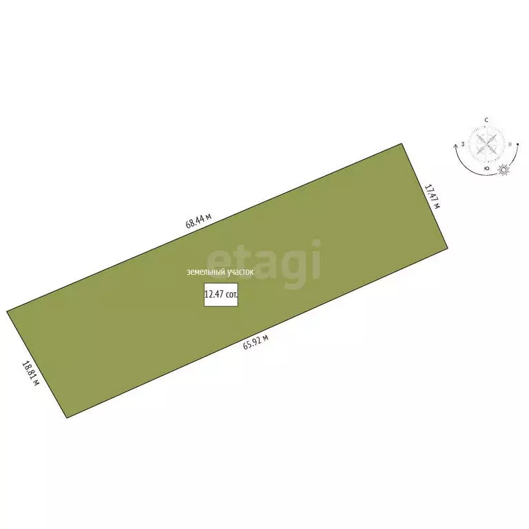 Участок в деревня Ваньковка, Полевая улица (12.47 м) - Фото 1