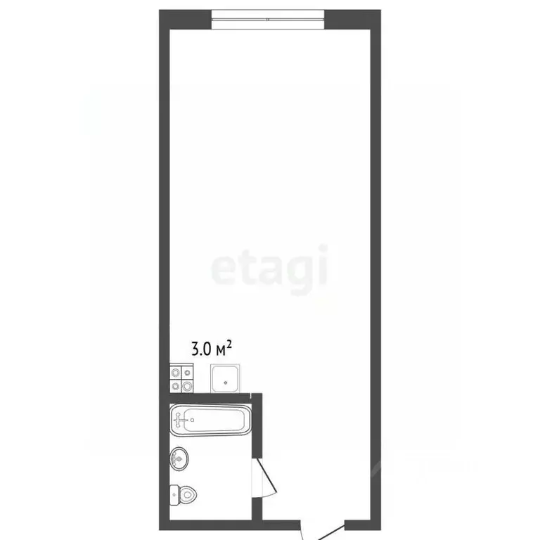 Студия Кемеровская область, Кемерово Октябрьский просп., 44 (25.0 м) - Фото 2