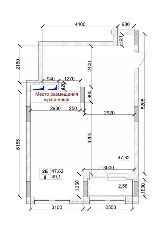 2-к кв. Кемеровская область, Кемерово ул. Дружбы, 9 (49.1 м) - Фото 0