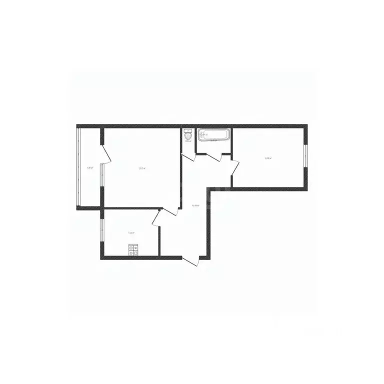 2-к кв. Смоленская область, Сафоново Первомайская ул., 7 (50.7 м) - Фото 2