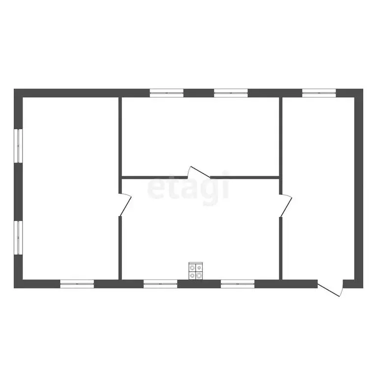 Дом в село Бобровка, Краснопартизанская улица (60 м) - Фото 2