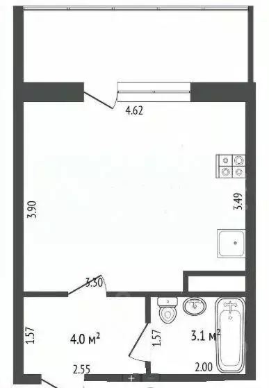 Студия Тюменская область, Тюмень Мелиораторов мкр, ул. Сидора ... - Фото 2