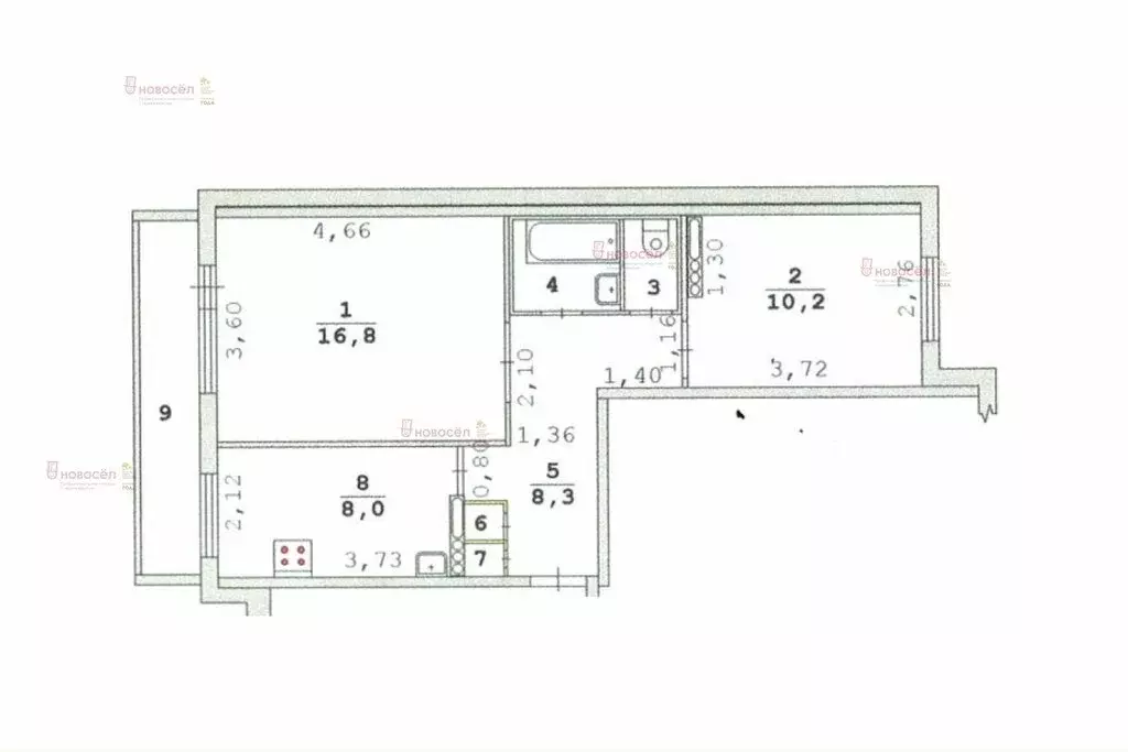 2-комнатная квартира: Екатеринбург, Техническая улица, 152 (48 м) - Фото 0