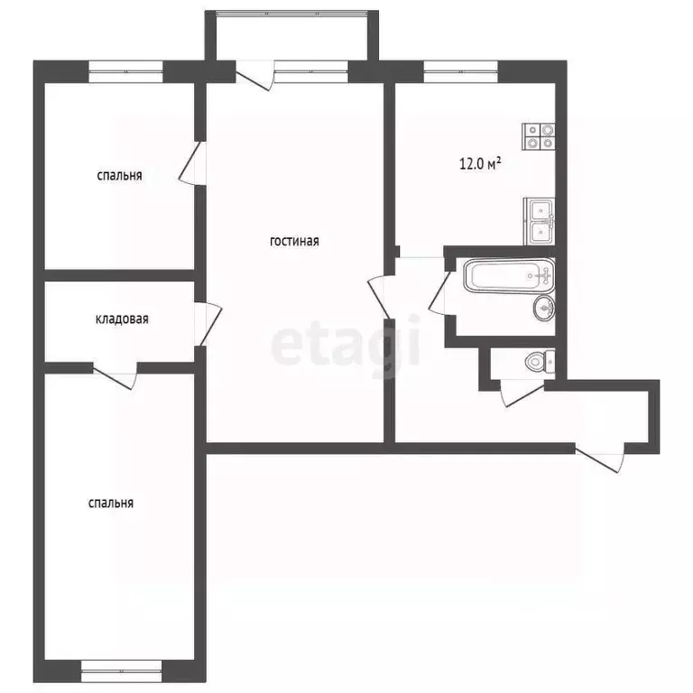 3-к кв. Ярославская область, Ярославль Красноборская ул., 15 (81.1 м) - Фото 2