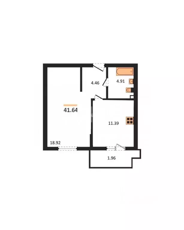 1-к кв. Крым, Симферополь ул. Батурина, 209 (41.64 м) - Фото 1