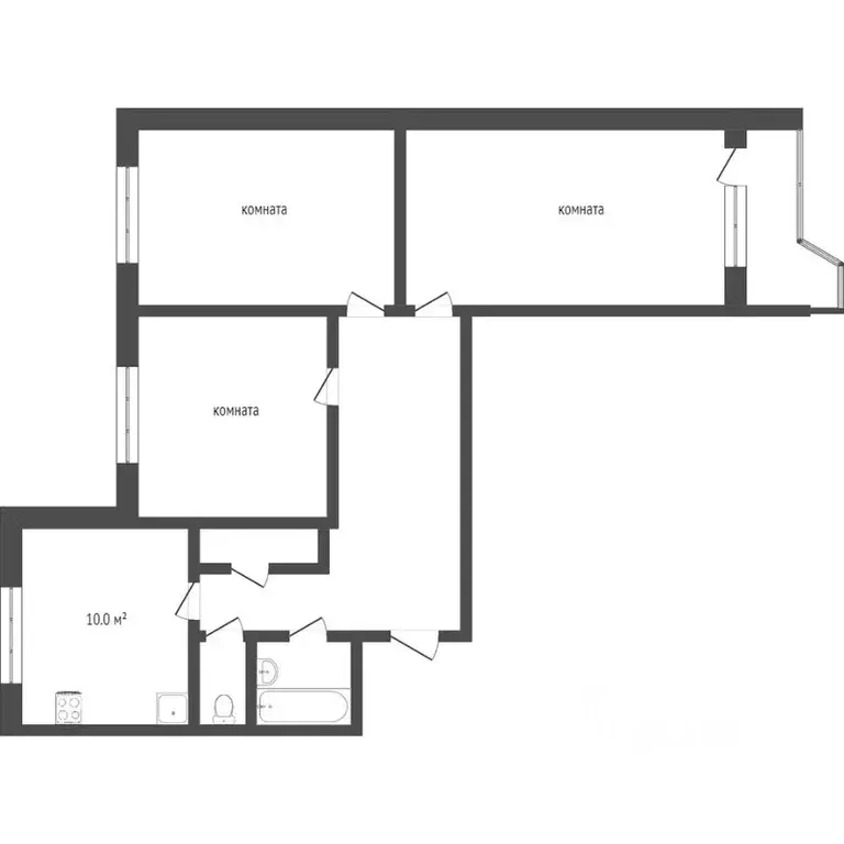 3-к кв. Москва Судостроительная ул., 18К5 (79.0 м) - Фото 1