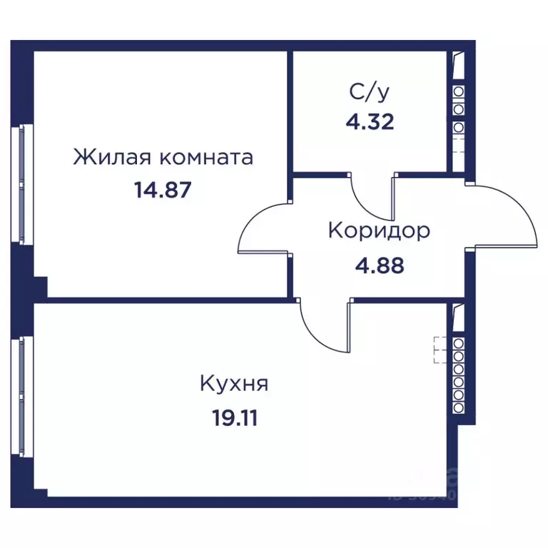 1-к кв. Санкт-Петербург, Санкт-Петербург, Кронштадт дор. Цитадельская ... - Фото 1