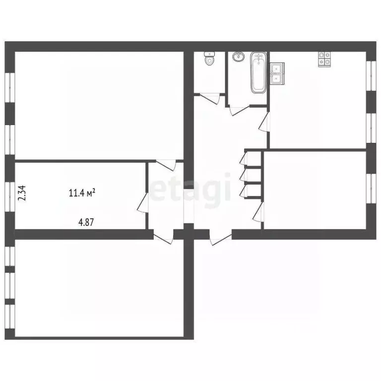 Комната Санкт-Петербург Лиговский просп., 183 (11.4 м) - Фото 1