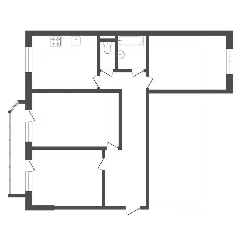 3-к кв. Тюменская область, Тюмень Широтная ул., 130к2 (90.8 м) - Фото 2