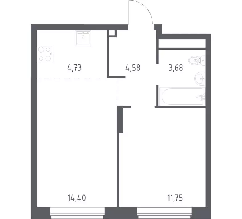 1-комнатная квартира: Балашиха, улица Бояринова, 30 (39.1 м) - Фото 1