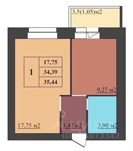 1-к кв. Ярославская область, Ярославль Северный жилрайон, 15-й мкр,  ... - Фото 1