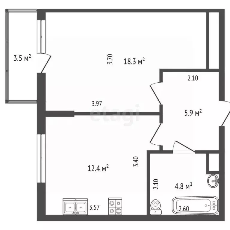 1-к кв. Ростовская область, Ростов-на-Дону Западный мкр, ул. Жмайлова, ... - Фото 1